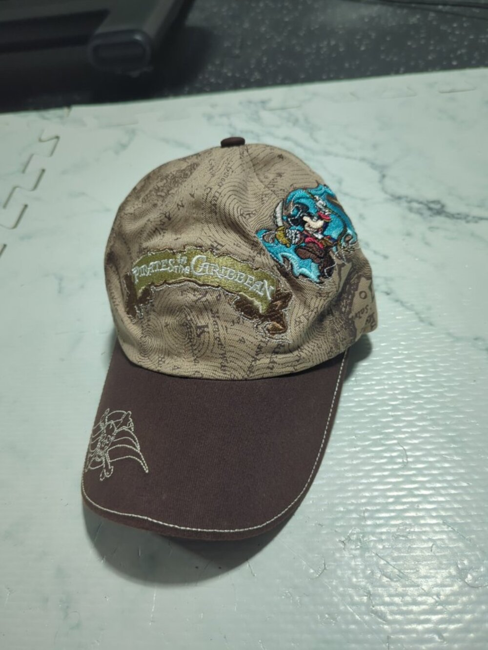 Disney Cruise Line Hat Youth Brown Pirates Of The Caribbean Cap